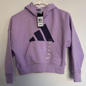 Adidas Lavender Hoodie with Navy Logo